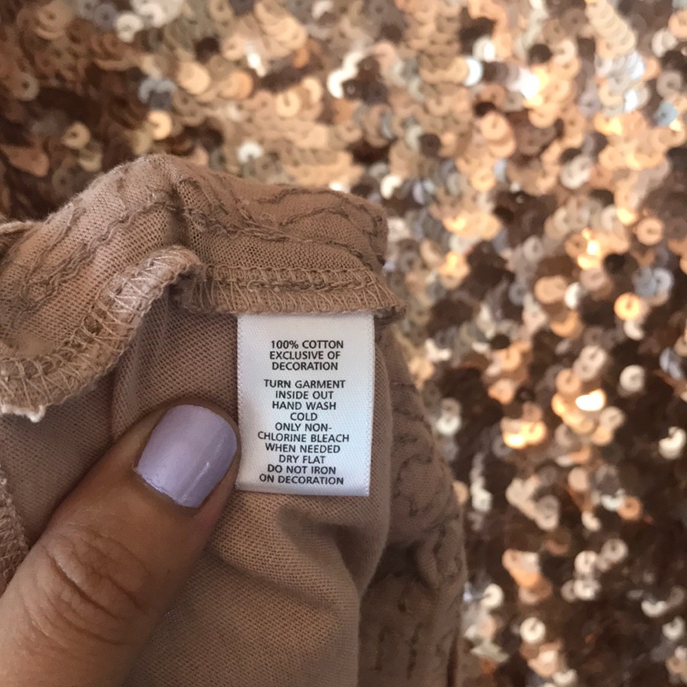 Ann Taylor- Gold Sequined Tank Top - Picture 5 of 6